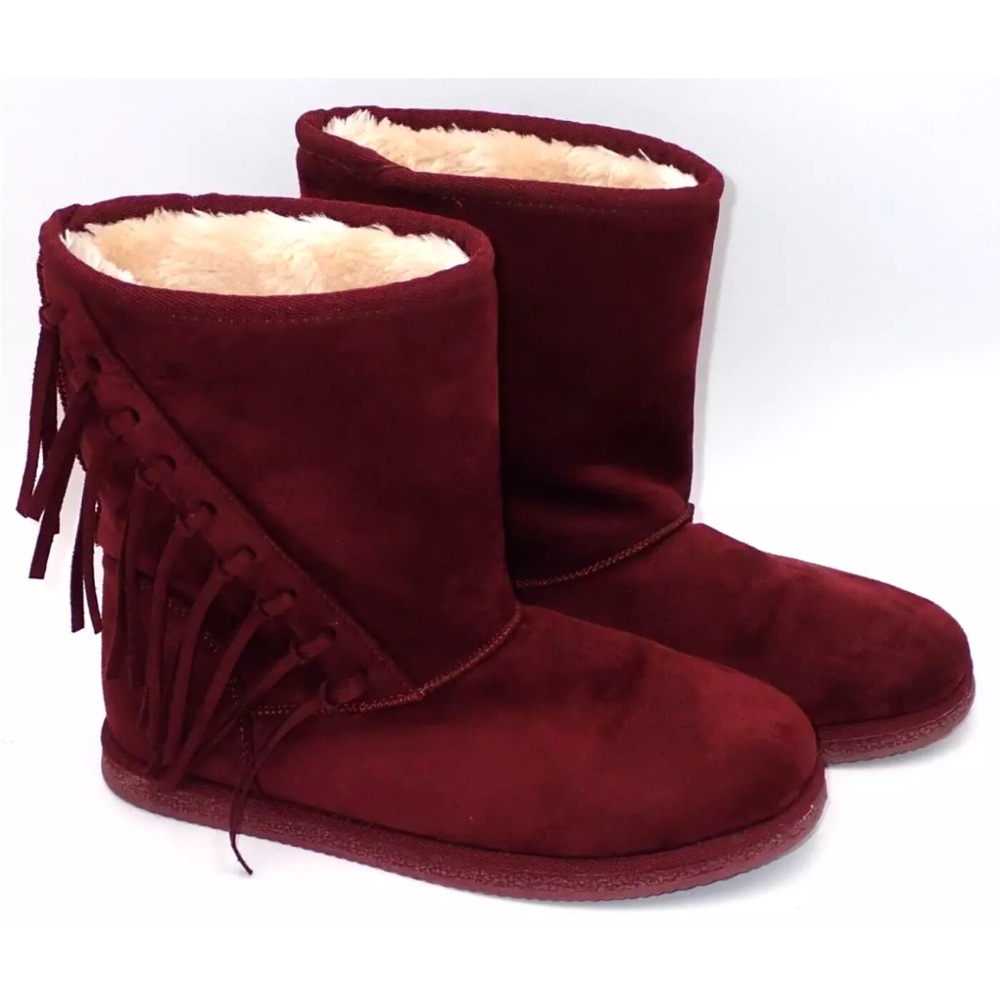 Nordstrom Rack Boots Youth Size 4M Women’s Sz 6 Faux Fur Lined Tassels Big Girls